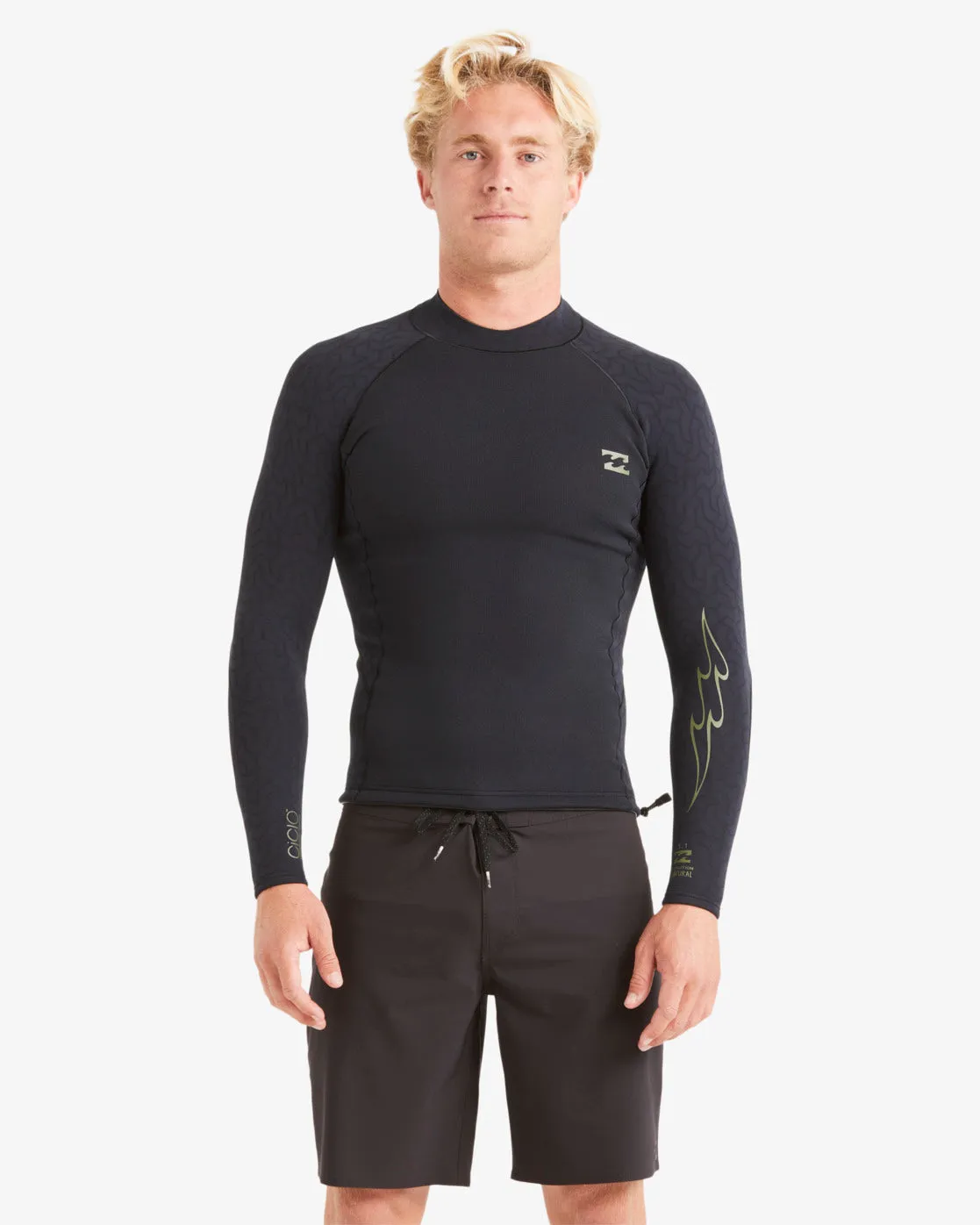 1mm Revolution Natural Wetsuit Jacket - Black sold by Billabong