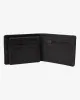 Dimension Faux Leather Bi-Fold Wallet - Black Grain sold by Billabong