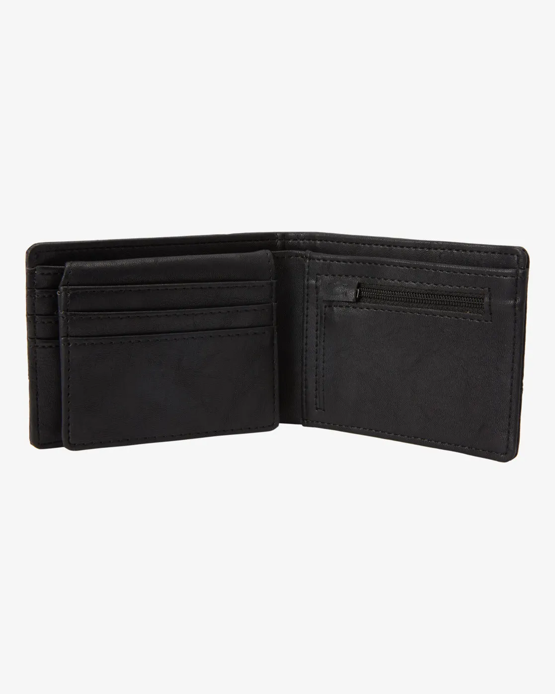 Dimension Faux Leather Bi-Fold Wallet - Black Grain sold by Billabong product image thumbnail 2