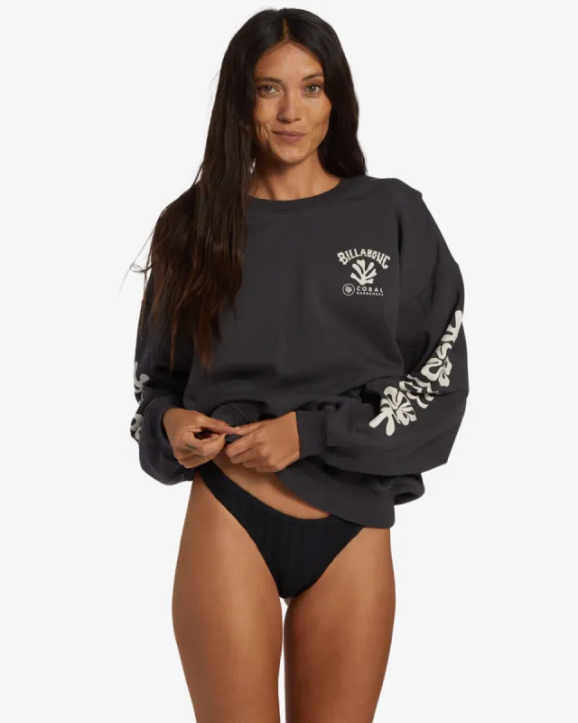 Beyond The Reef Crew Neck Sweatshirt - Black Sands made by Billabong