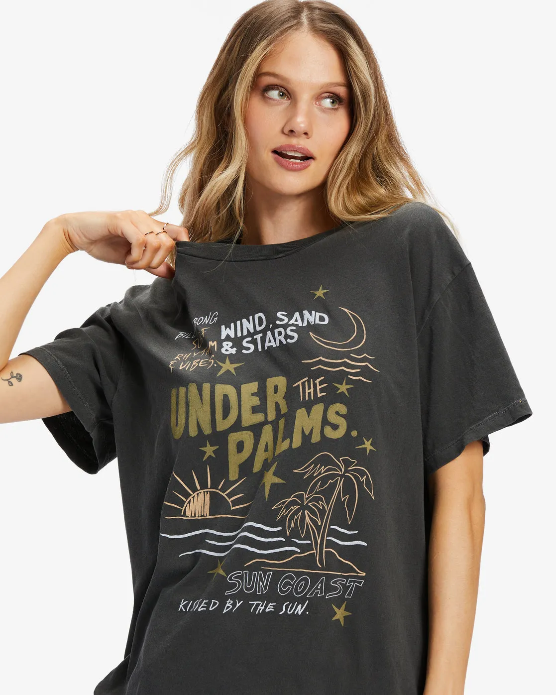 Under The Palms T-Shirt - Off Black sold by Billabong product image thumbnail 4