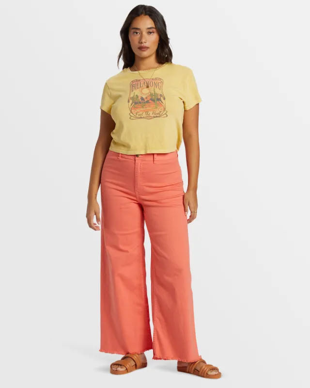 Free Fall High-Waist Pants - Papaya sold by Billabong