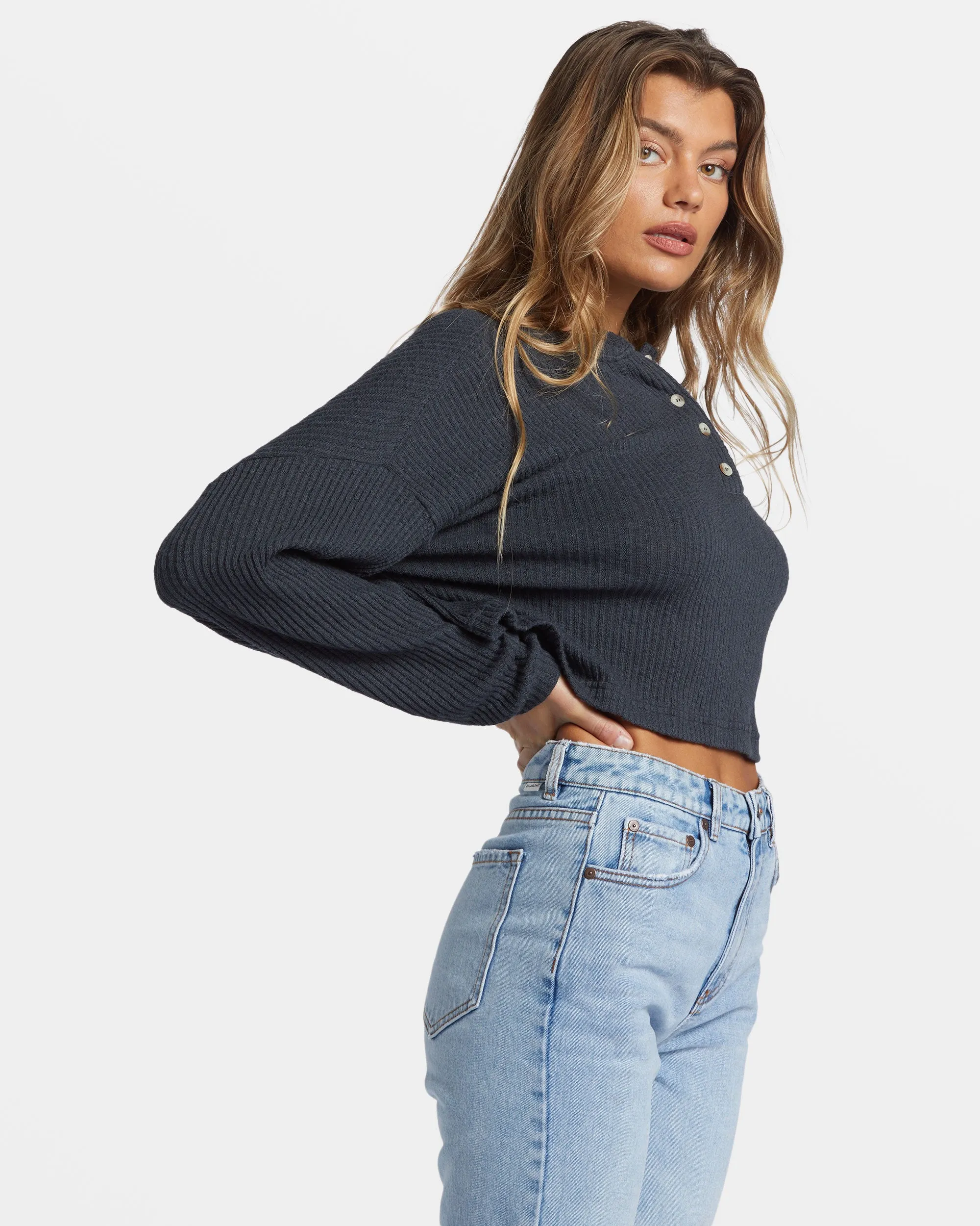 Good Catch Henley T-shirt - Black Sands sold by Billabong product image thumbnail 3