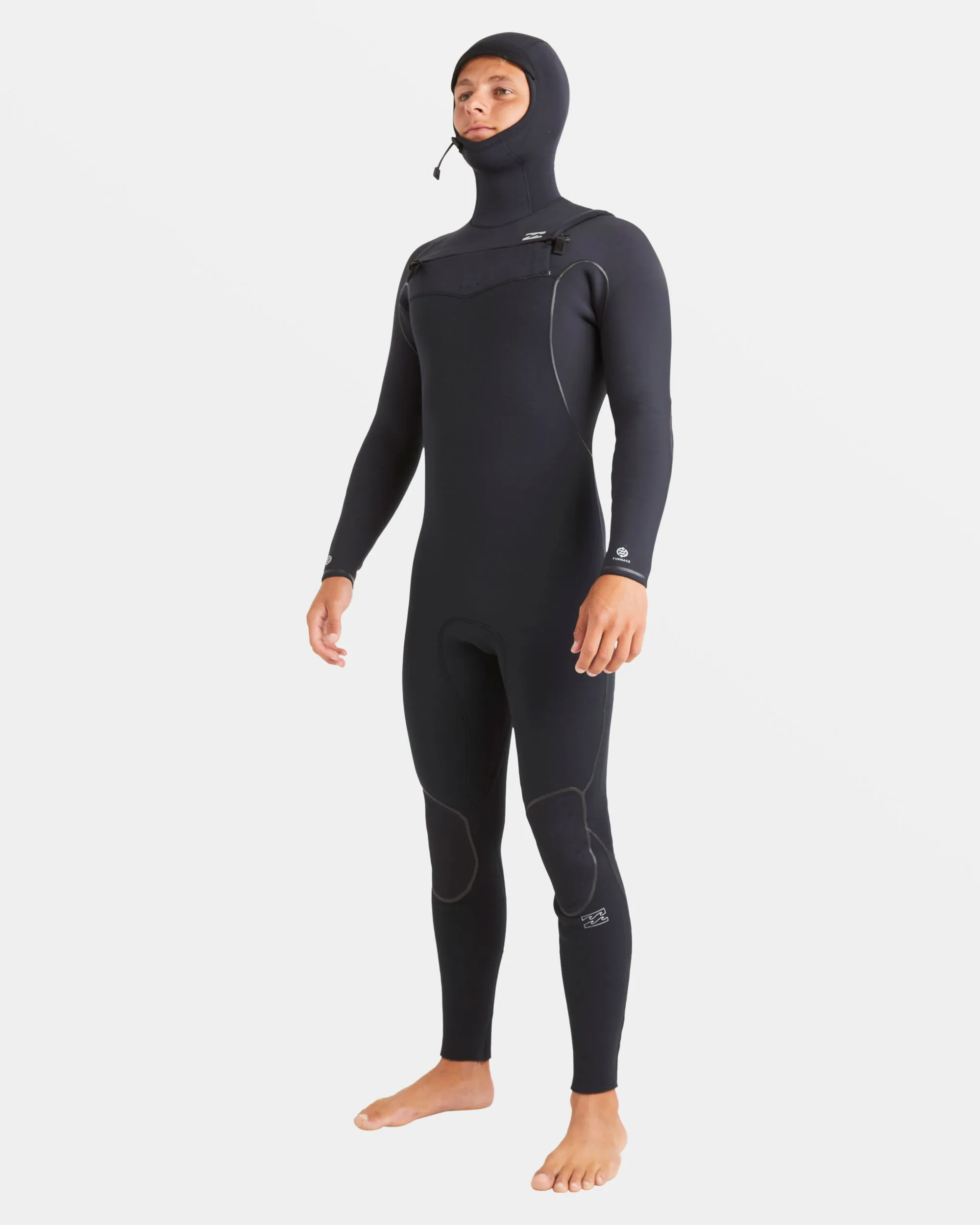 6/5mm Furnace Natural Upcycler Chest Zip Wetsuit - Black sold by Billabong product image thumbnail 4