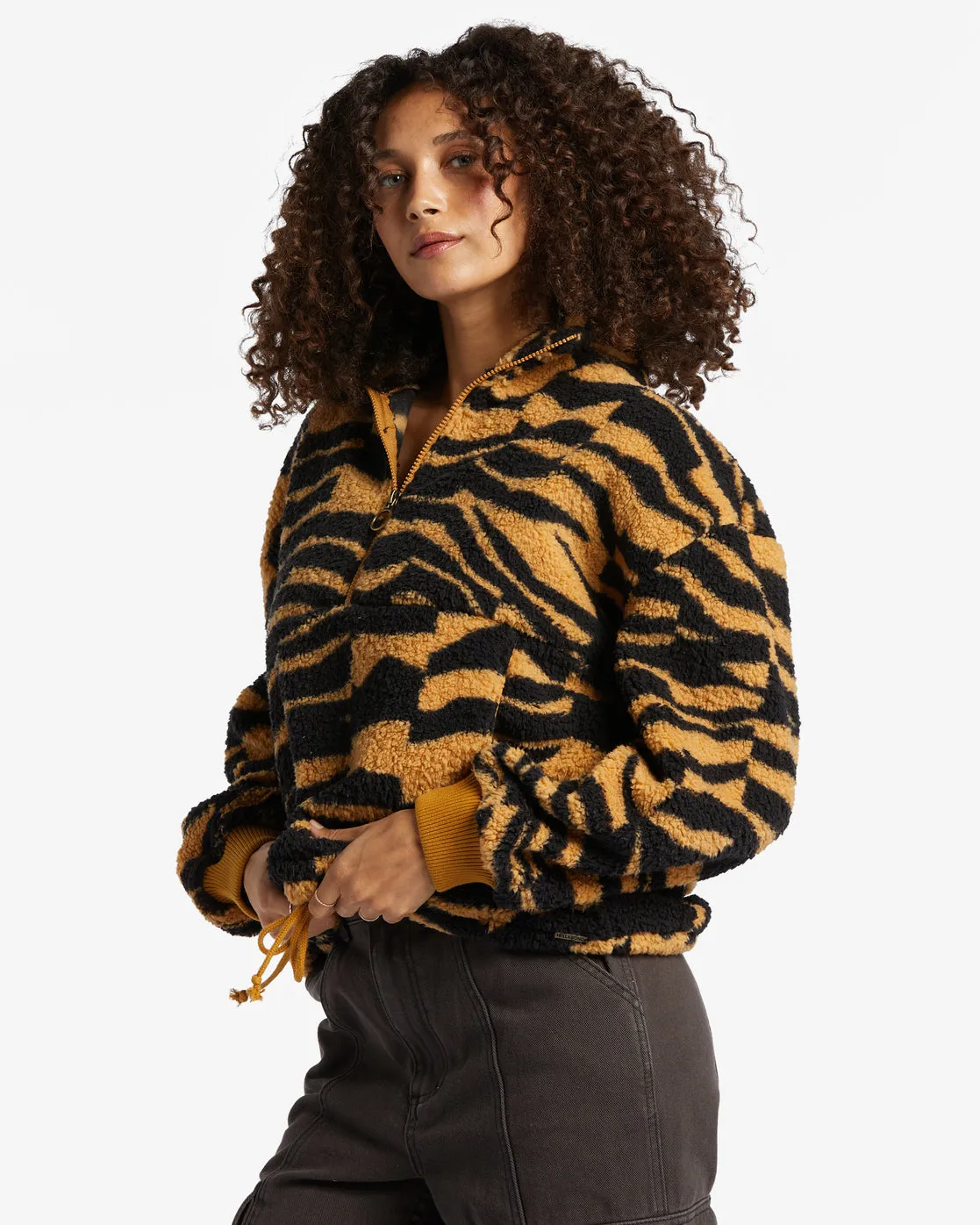 Time Off Half-Zip Fleece Pullover - Cosmic Khaki sold by Billabong product image thumbnail 3