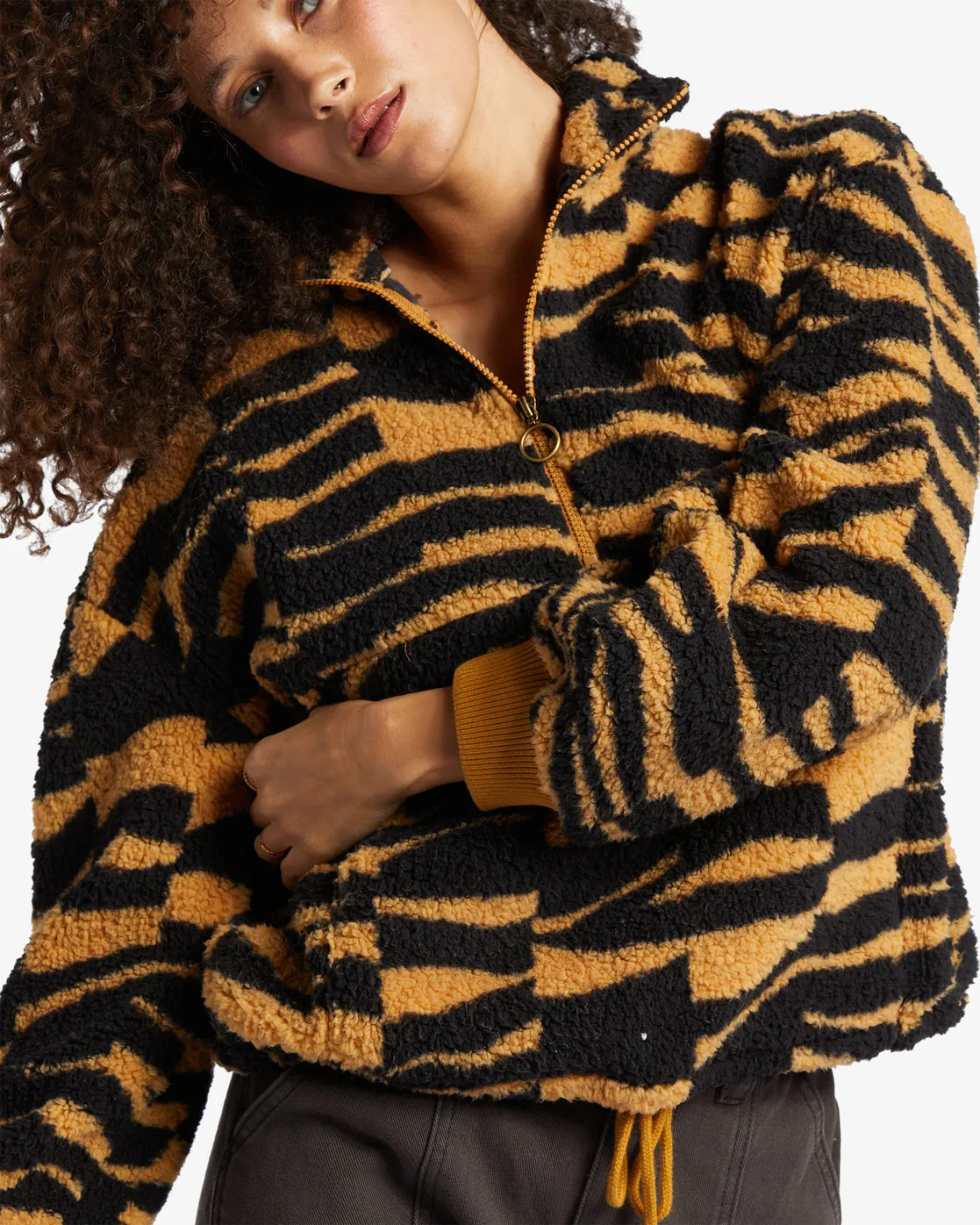 Time Off Half-Zip Fleece Pullover - Cosmic Khaki sold by Billabong product image thumbnail 5