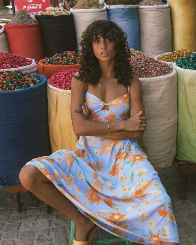 Last Sunset Midi Dress - Outta The Blue sold by Billabong