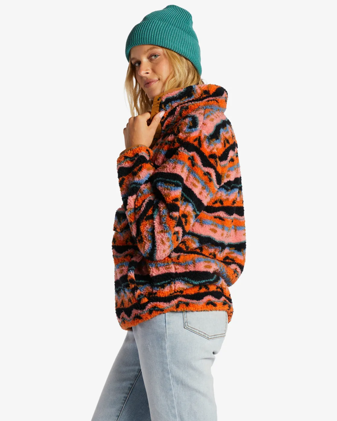 Switchback Mock Neck Fleece - Papaya sold by Billabong product image thumbnail 2