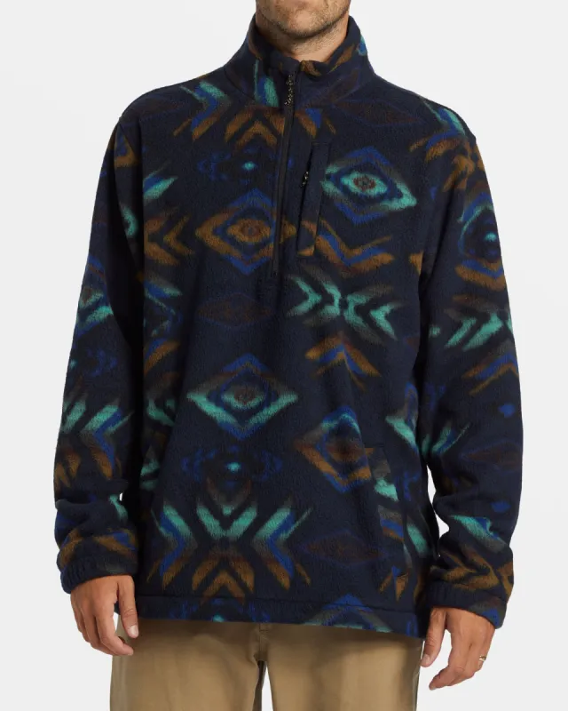 Boundary Polar Fleece Half Zip Pullover - Navy sold by Billabong