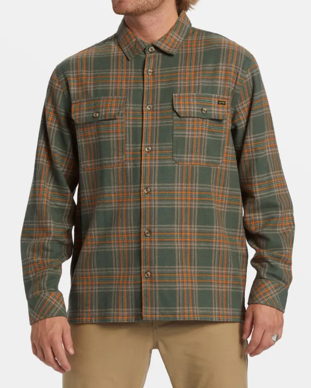 Offshore Long Sleeve Flannel Shirt - Fern sold by Billabong