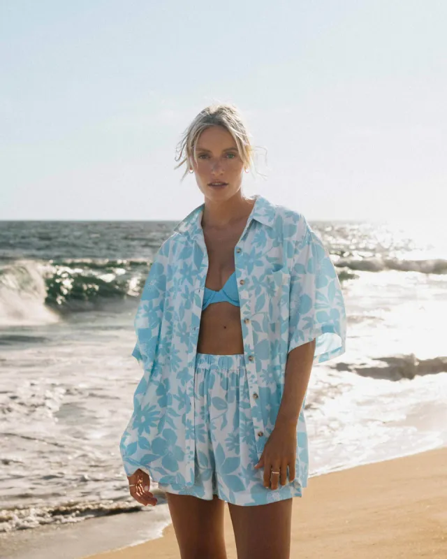 On Vacation Shirt - Bliss Blue sold by Billabong