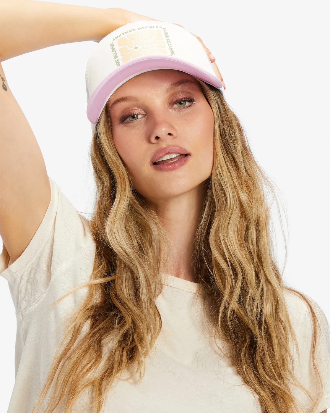 Across Waves Trucker Hat - Lavender Kiss sold by Billabong