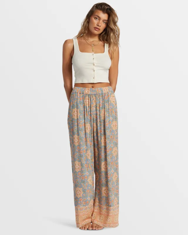 Follow Me 2 Elastic Waist Pants - Western Sky sold by Billabong