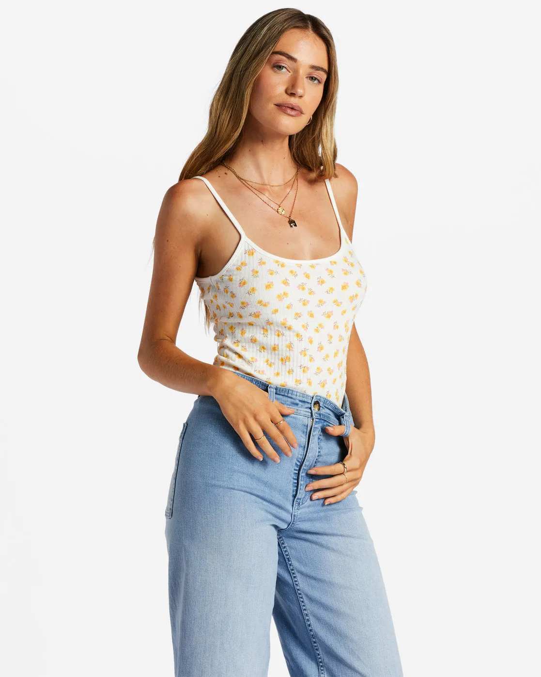 Little Sister Cami Rib Knit Top - Salt Crystal sold by Billabong product image thumbnail 2