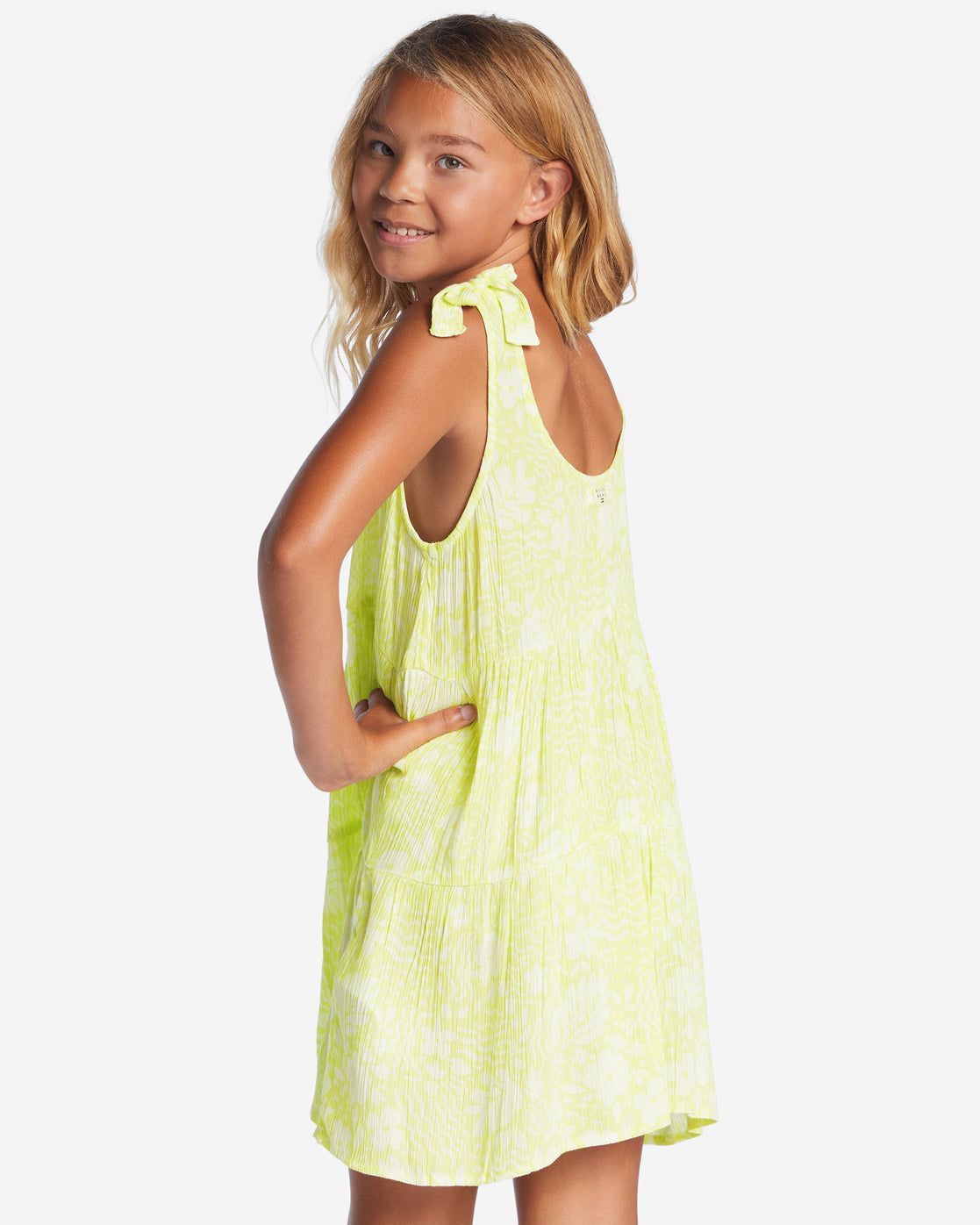 Girls Breezy Day Babydoll Dress - Light Lime sold by Billabong product image thumbnail 4