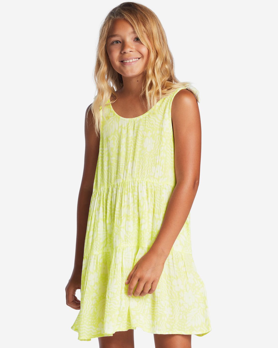 Girls Breezy Day Babydoll Dress - Light Lime sold by Billabong