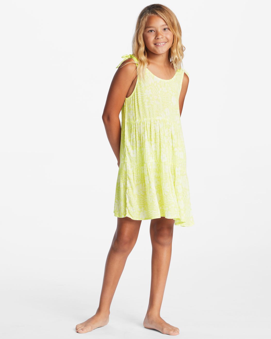 Girls Breezy Day Babydoll Dress - Light Lime sold by Billabong product image thumbnail 2