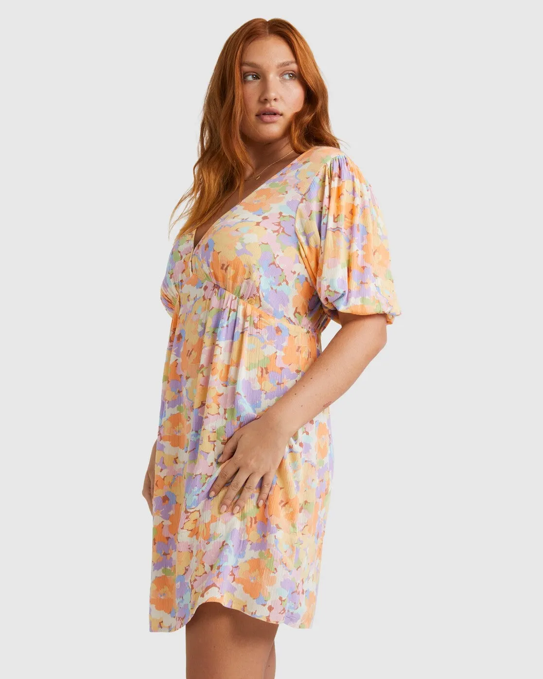 Your Fav Puff Sleeve Dress - White Multi sold by Billabong product image thumbnail 3