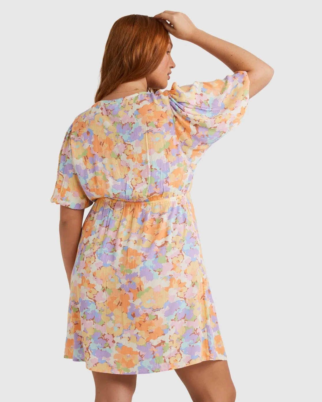 Your Fav Puff Sleeve Dress - White Multi sold by Billabong product image thumbnail 4