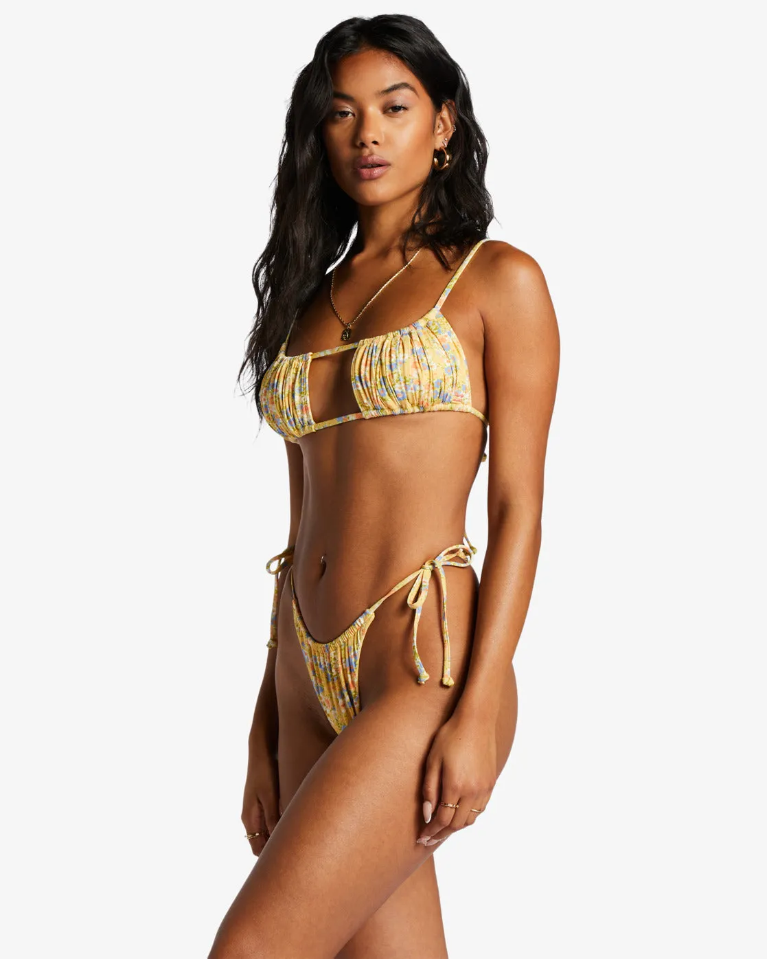 Southern Floral Ruched Hike Bikini Bottoms - Multi sold by Billabong product image thumbnail 3