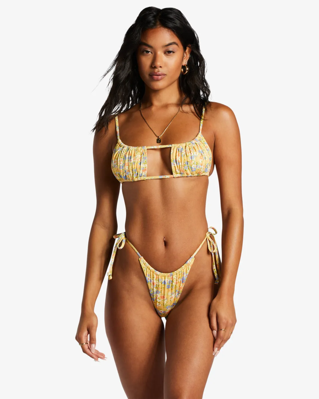 Southern Floral Ruched Hike Bikini Bottoms - Multi sold by Billabong product image thumbnail 4