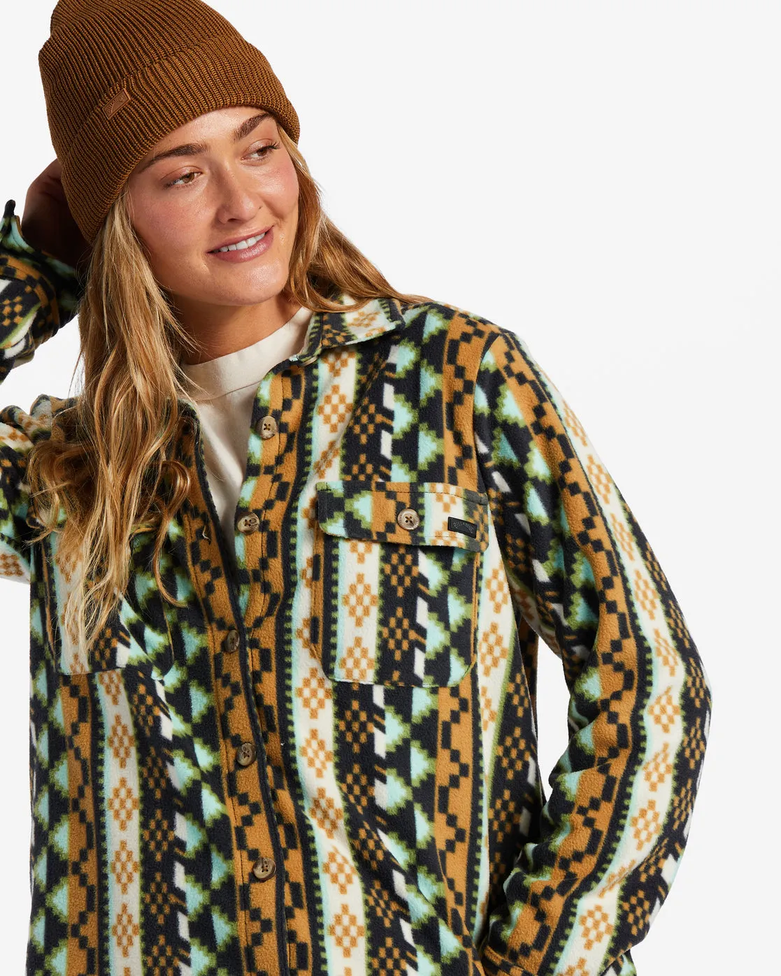A/Div Forge Fleece Flannel Shacket - Black Multi sold by Billabong product image thumbnail 5