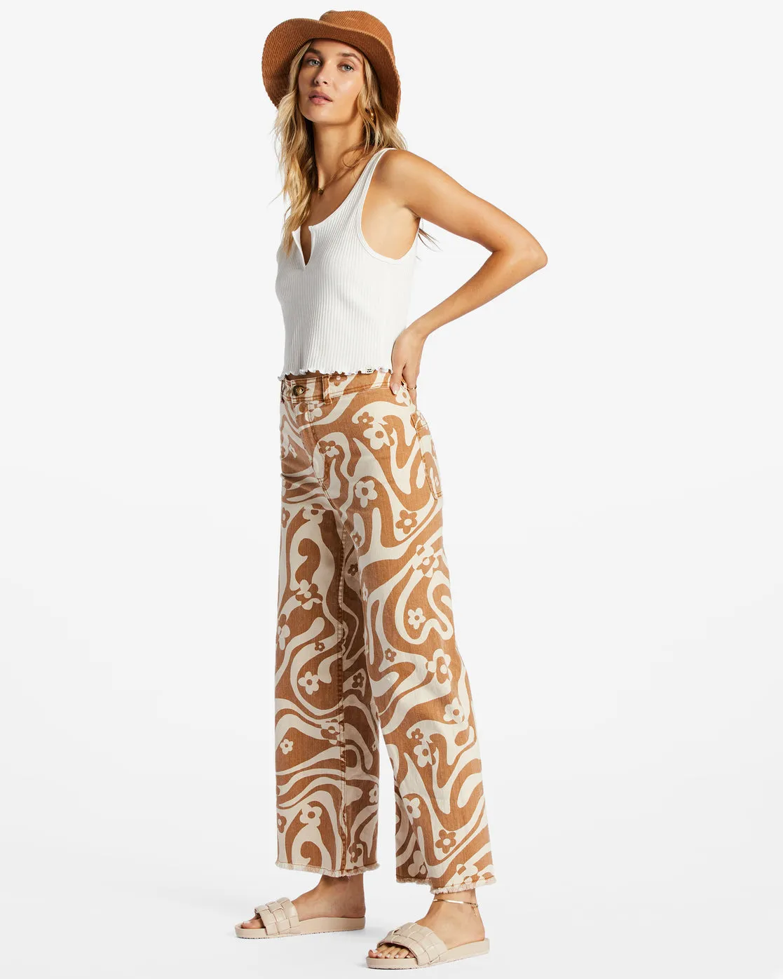 Free Fall Print High-Waist Pants - Cider sold by Billabong product image thumbnail 2