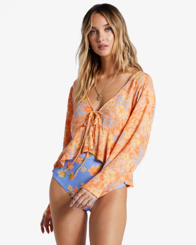 Forever Floral Long Sleeve Shirt - Light Melon made by Billabong