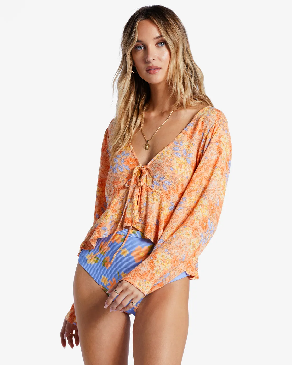 Forever Floral Long Sleeve Shirt - Light Melon sold by Billabong