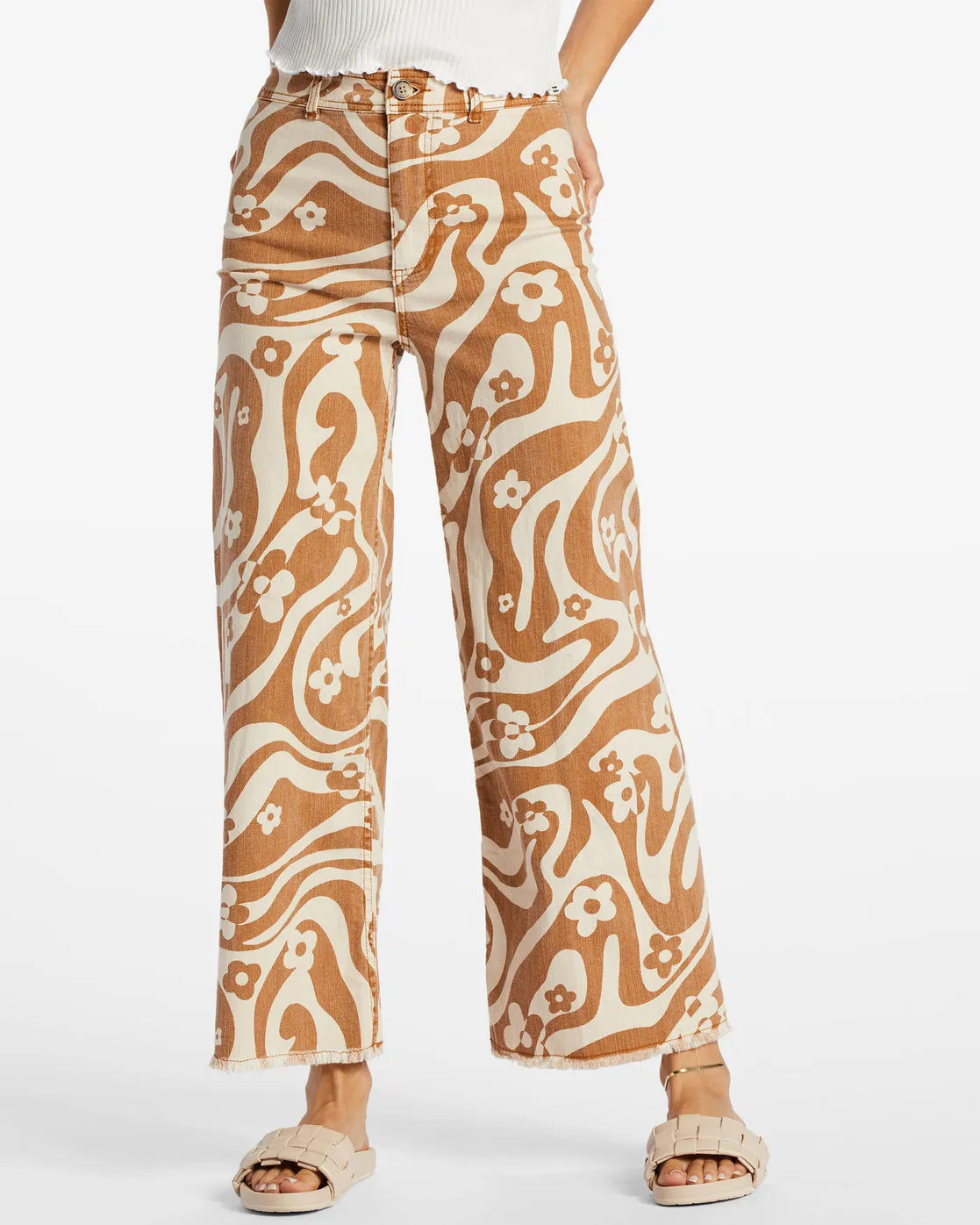 Free Fall Print High-Waist Pants - Cider sold by Billabong product image thumbnail 4