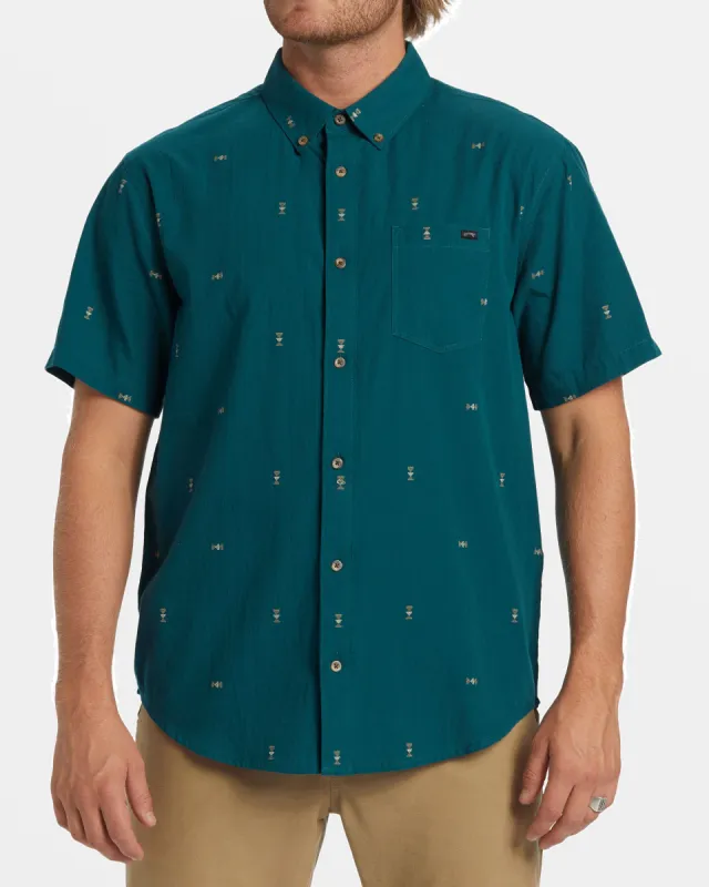 All Day Jacquard Short Sleeve Shirt - Real Teal sold by Billabong