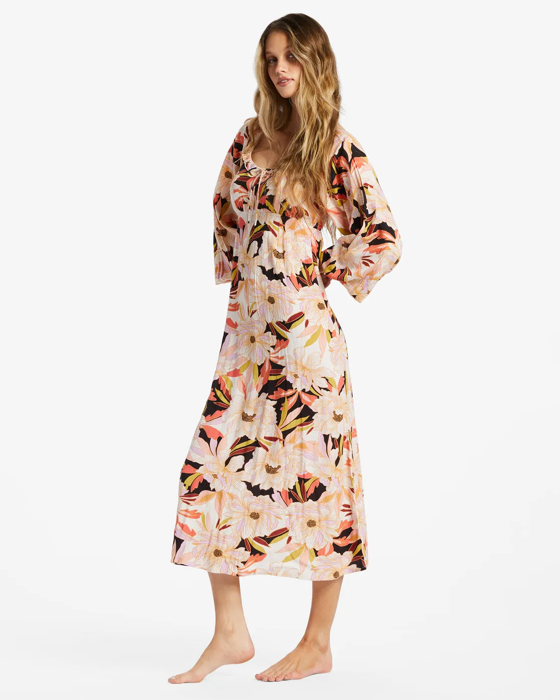 Better Days Long Sleeve Midi Dress - Multi sold by Billabong product image thumbnail 3