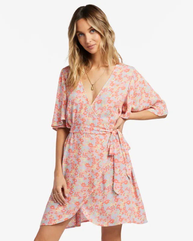 All For You Mini Dress - Soft N Peachy sold by Billabong