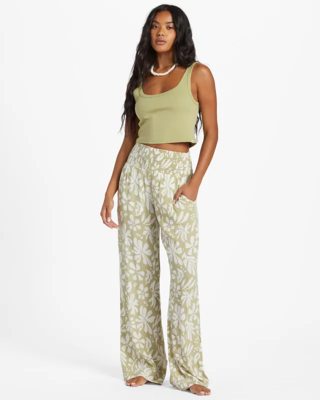 New Waves 2 Wide-Leg Pants - Avocado 2 sold by Billabong