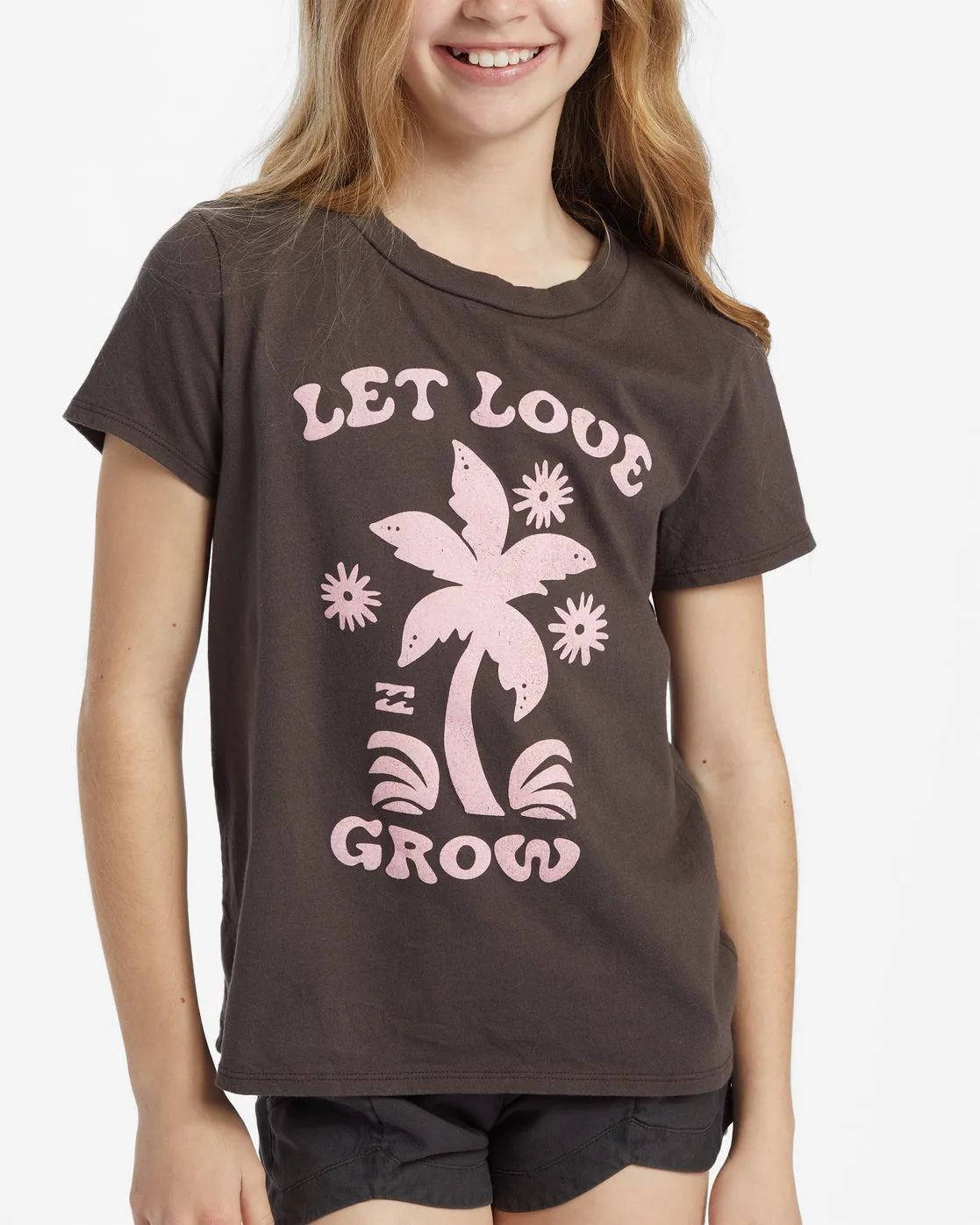 Girls Let Love Grow T-Shirt - Off Black sold by Billabong product image thumbnail 4