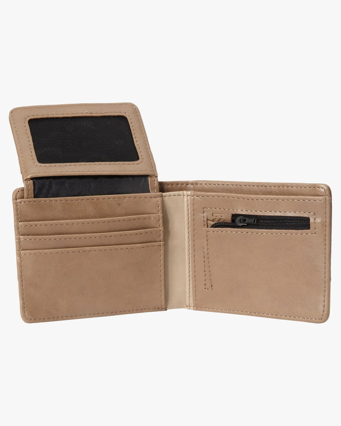 Dimension Faux Leather Bi-Fold Wallet - Clay sold by Billabong product image thumbnail 3