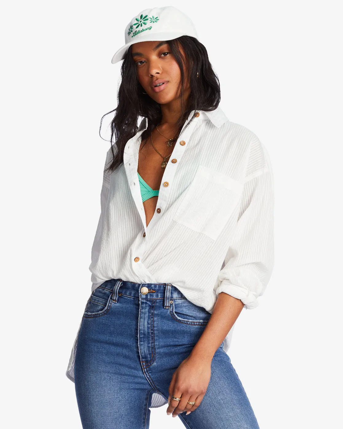 Dad Cap Strapback Hat - White Multi sold by Billabong product image thumbnail 2