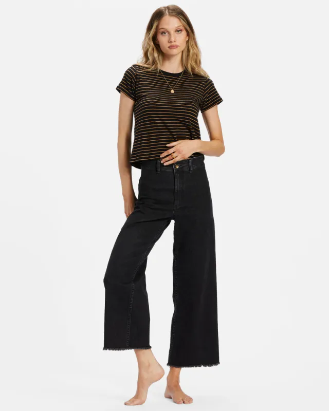 Free Fall Wide-Leg Pants - Black sold by Billabong
