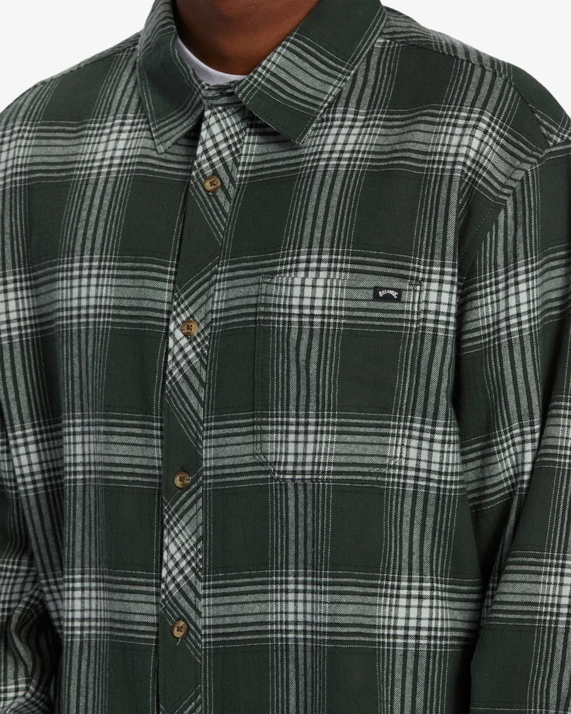 Coastline Flannel Long Sleeve Shirt - Dusty Forest sold by Billabong product image thumbnail 4