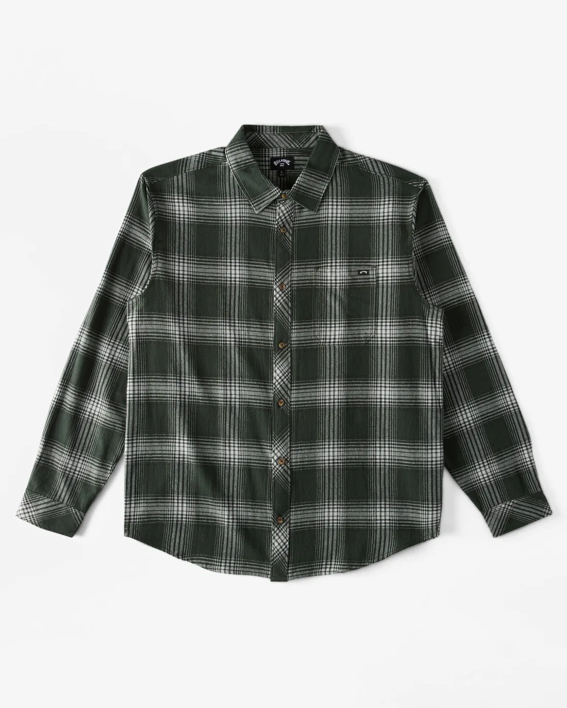 Coastline Flannel Long Sleeve Shirt - Dusty Forest sold by Billabong product image thumbnail 5