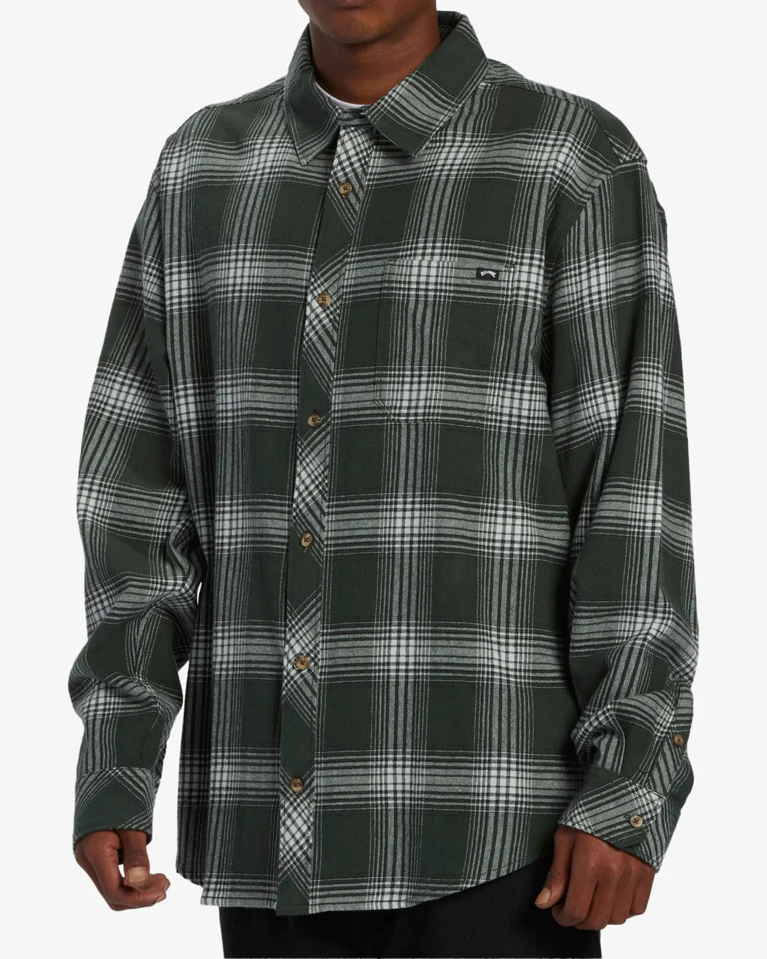 Coastline Flannel Long Sleeve Shirt - Dusty Forest sold by Billabong product image thumbnail 2