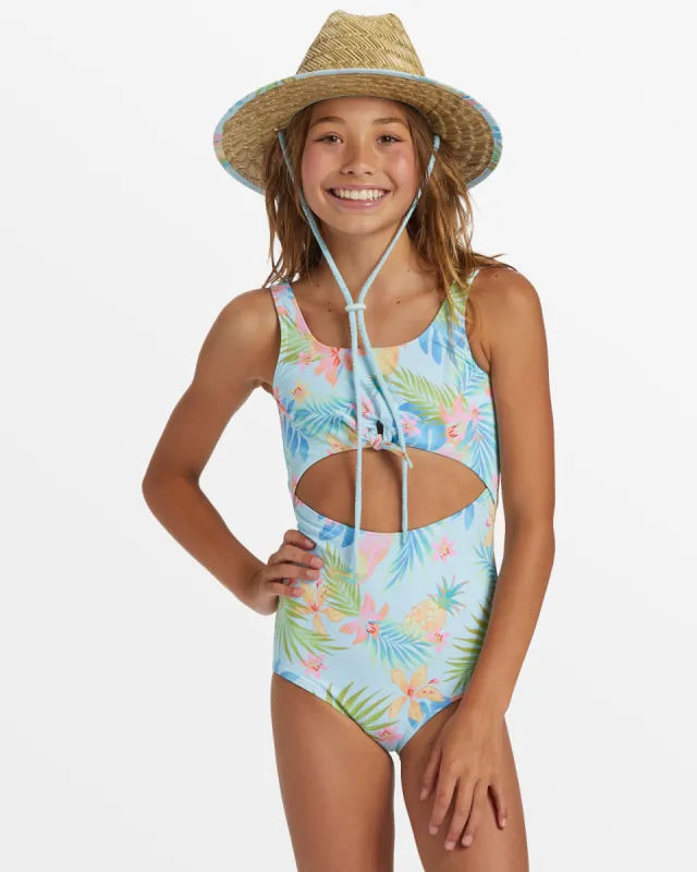 Girls In Da Jungle One-Piece Swimsuit - Blue Glow sold by Billabong