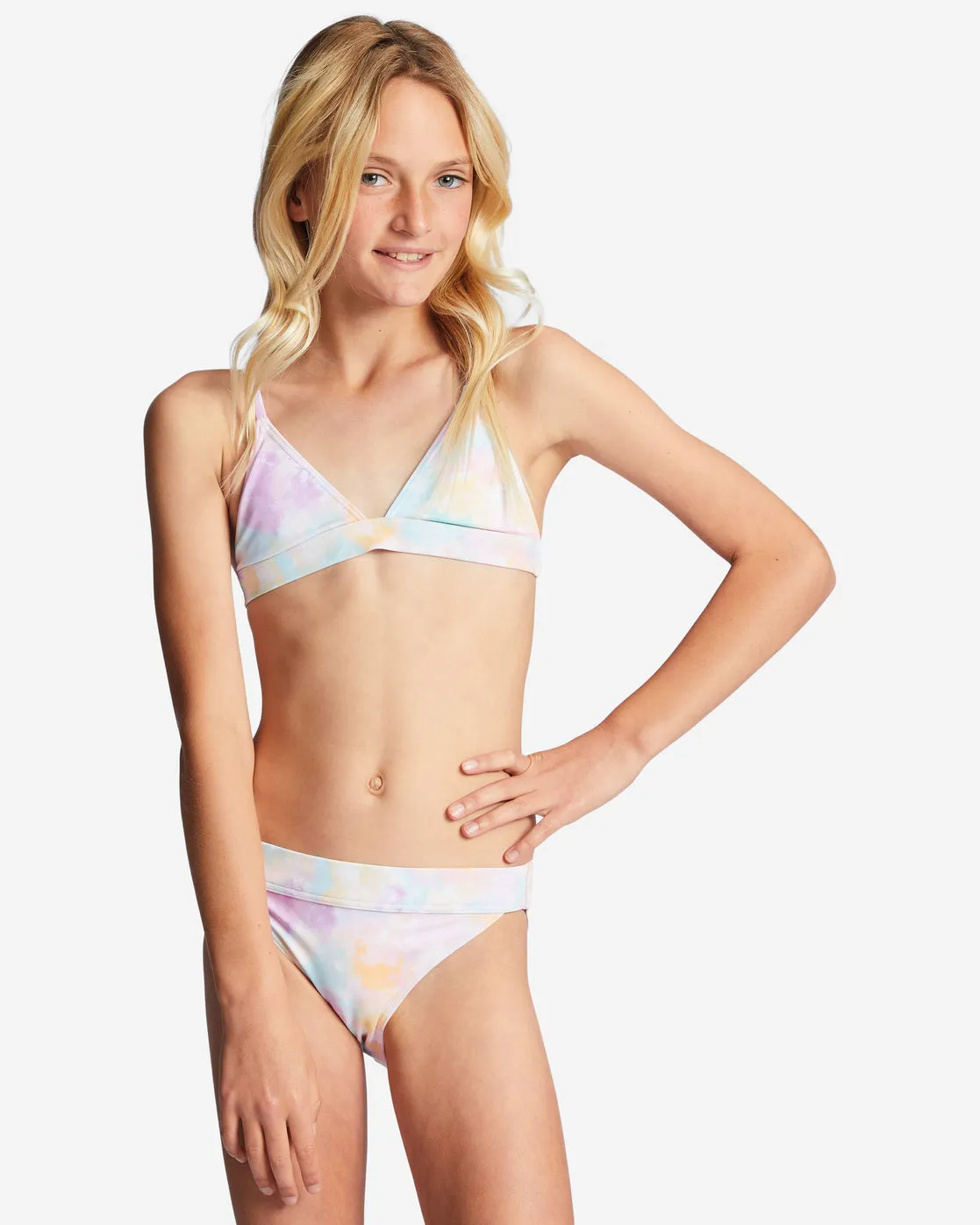 Girls 4-16 Time For Tie Dye Triangle Two-Piece Bikini Set - Multi sold by Billabong
