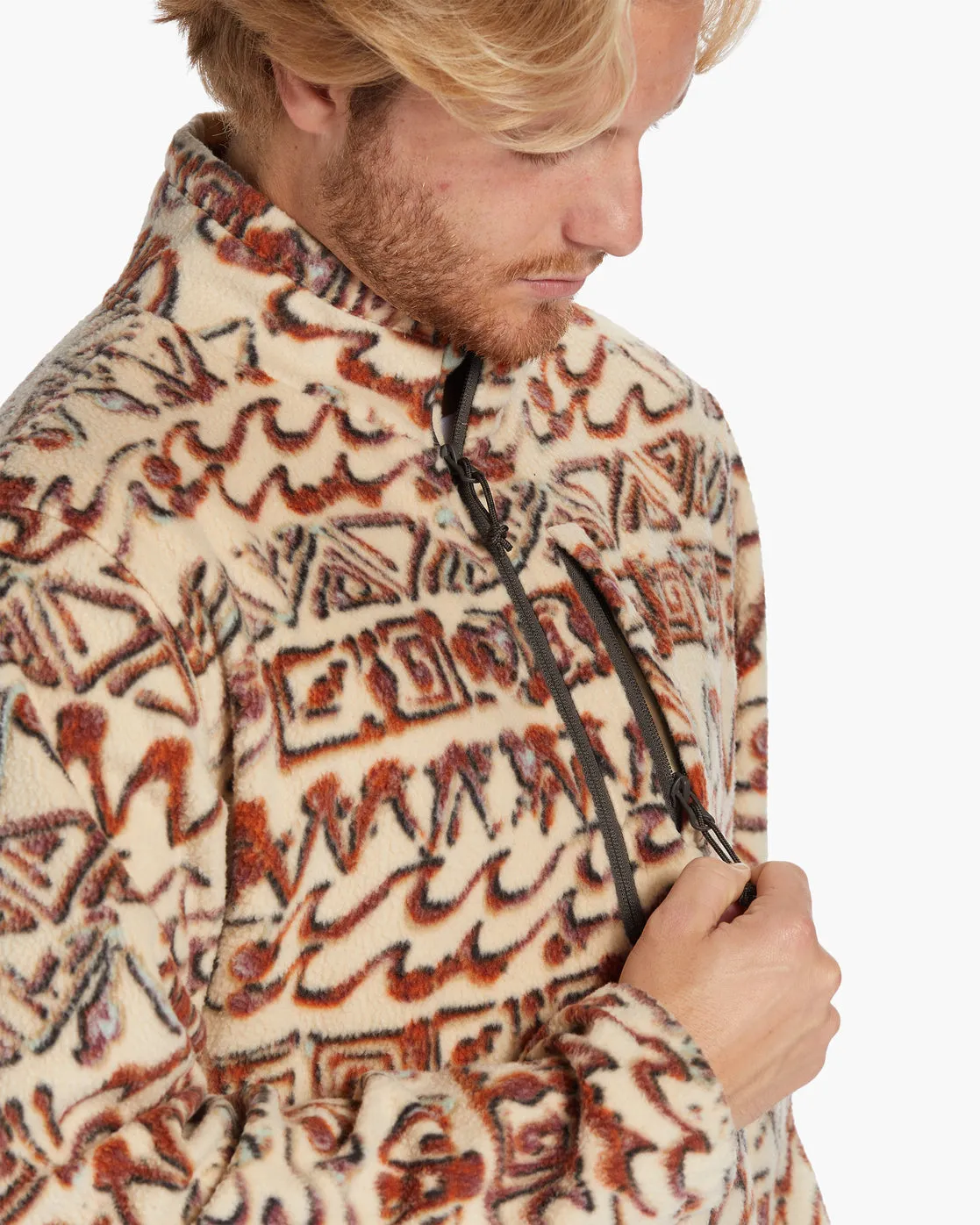 Boundary Half-Zip Mock Neck Fleece - Chino sold by Billabong product image thumbnail 5