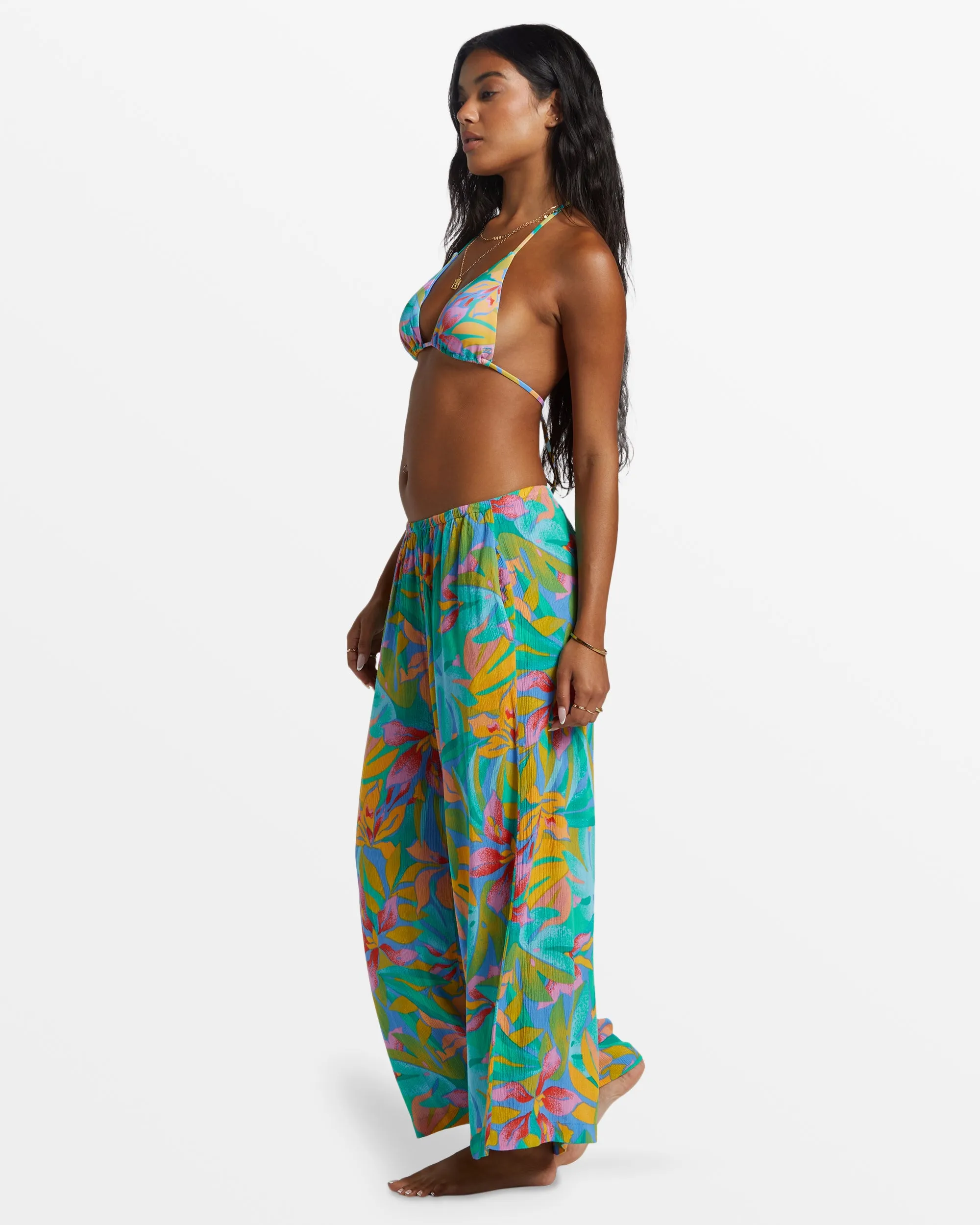 Sun Catcher Elastic Waist Printed Pants - Marina sold by Billabong product image thumbnail 4