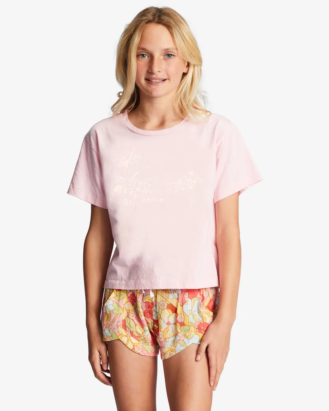 Girls 4-16 Spread Kindness T-Shirt - Soft Pink sold by Billabong