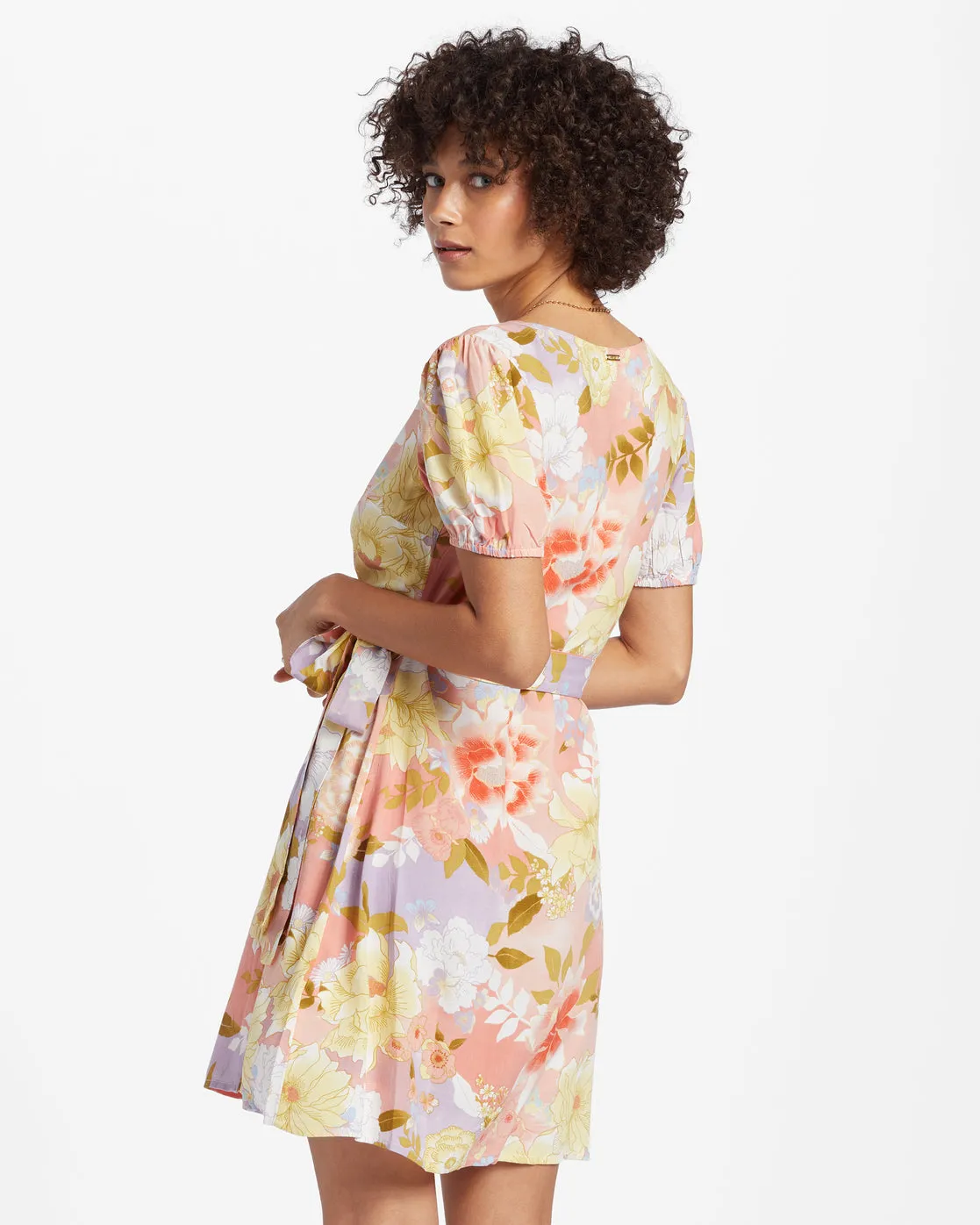 Hot Tropics Mini Wrap Dress - Sweet Peach sold by Billabong product image thumbnail 3
