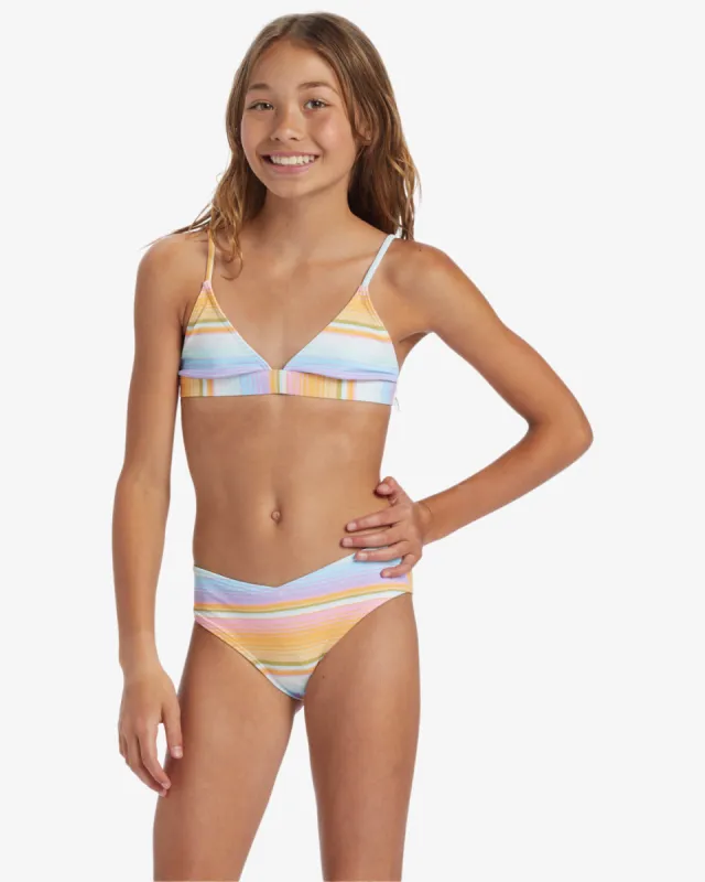 Girls Blissed Out Banded Tri Set Bikini Set - Multi sold by Billabong