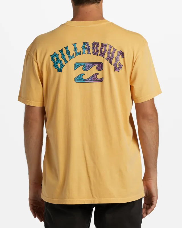 Arch OG Short Sleeve Wave Washed T-Shirt - Deep Gold sold by Billabong