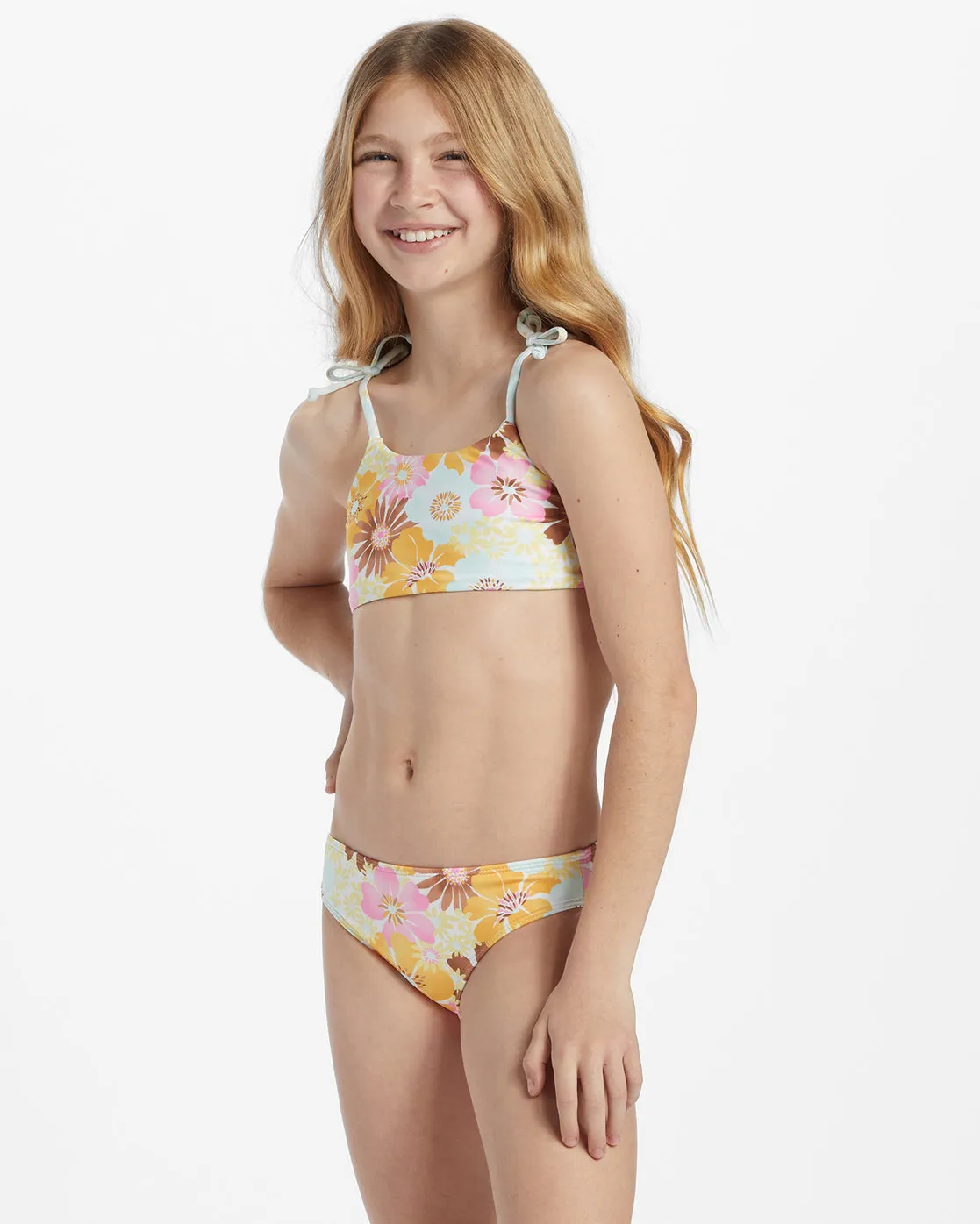 Girls Flower Power Rev Mini Crop Rashguard Swim Set - Multi sold by Billabong product image thumbnail 4